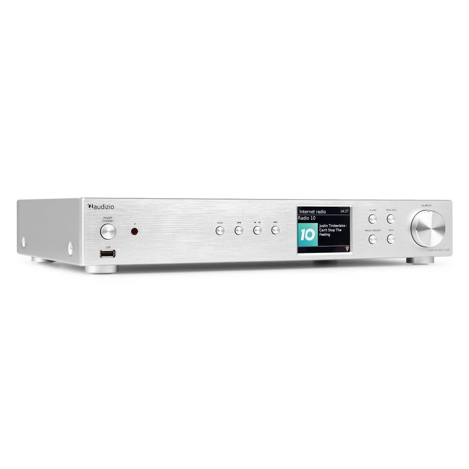 Audizio Adria: DAB+ tuner met internetradio, Bluetooth en Spotify Connect - Aluminium