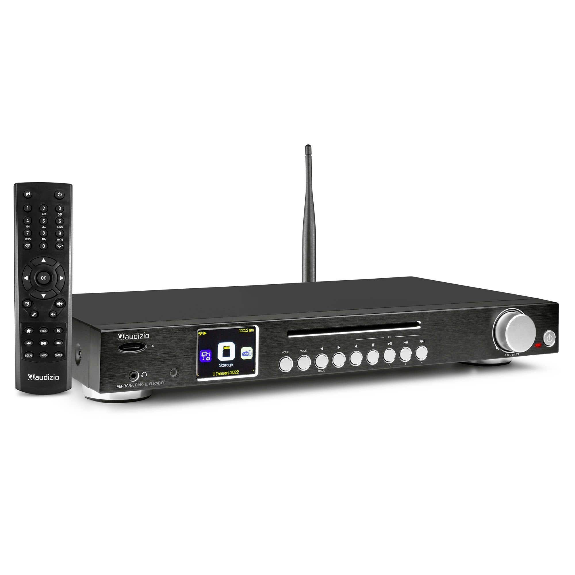 Audizio Ferrara: Internet- en DAB+ radio met Bluetooth en CD/MP3-speler