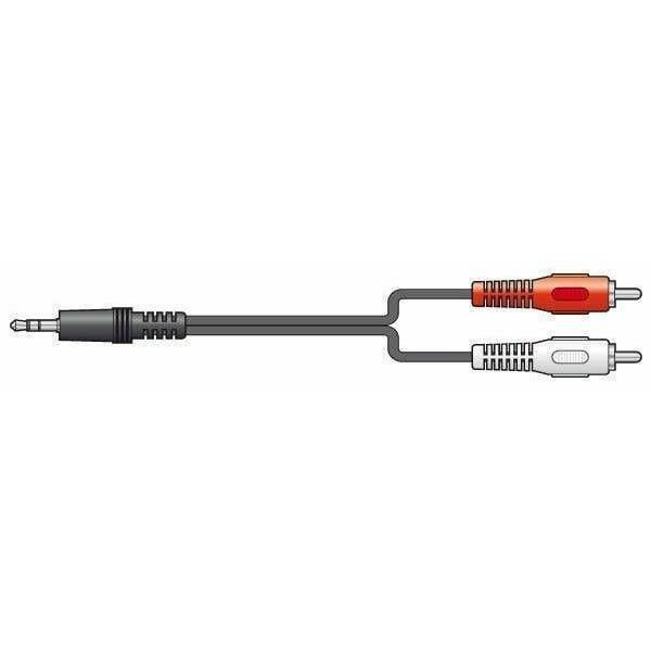 Vonyx audio kabel: RCA naar 3.5mm stereo jack kabel - 2.5 meter