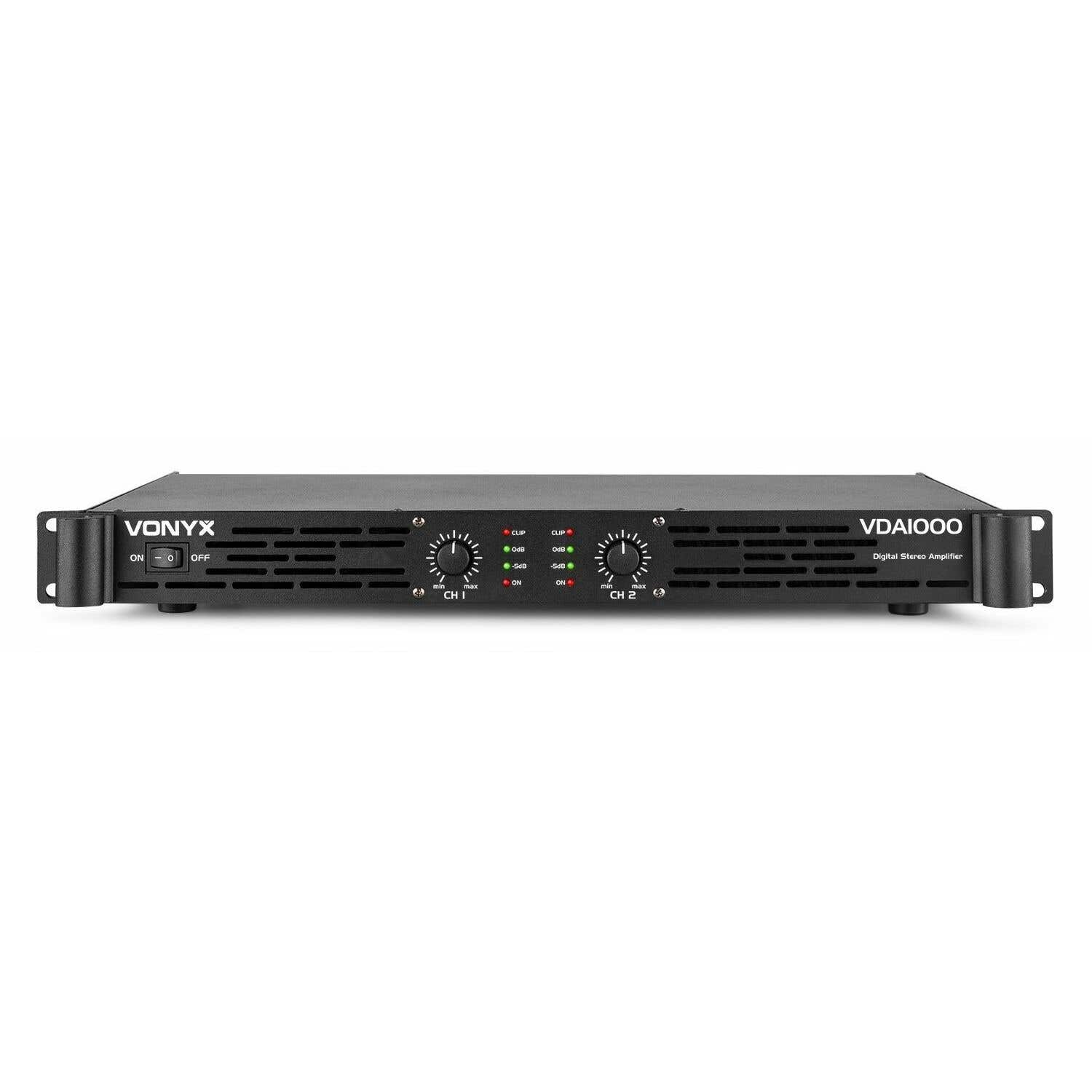 Vonyx VDA1000 versterker - 19 inch - 2x 500W klasse-D