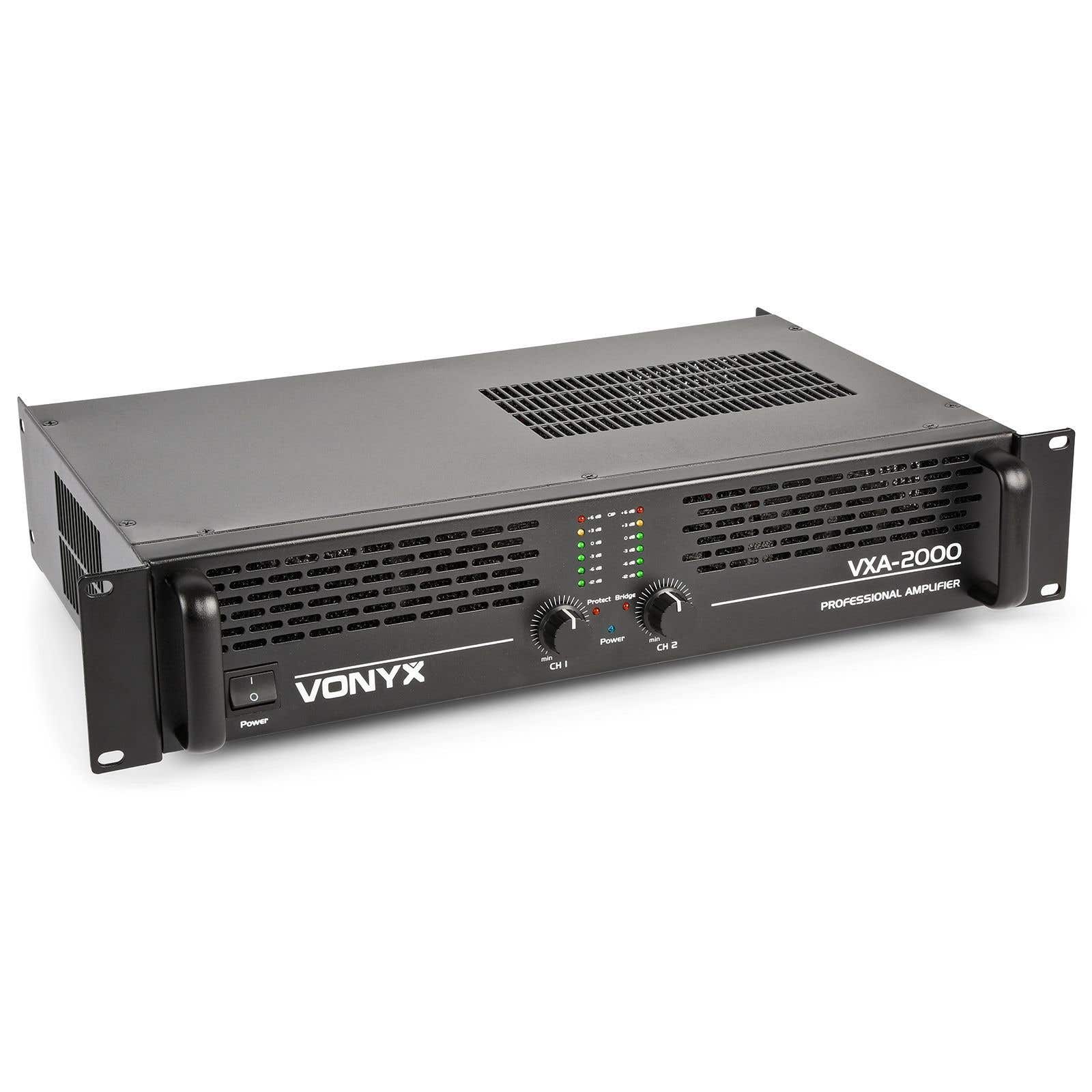 Vonyx VXA-2000 PA versterker - 19 inch - 2x 1000W