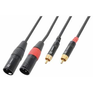 PD Connex 2x XLR Male naar RCA kabel - 6 meter