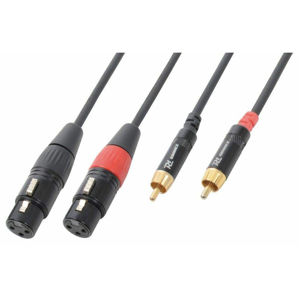 PD Connex 2x XLR Female - RCA Male kabel - 6 meter