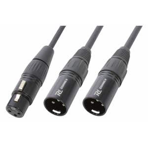 PD Connex 1x XLR Female naar 2x XLR Male - 0.5 meter