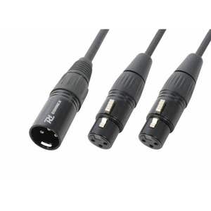 PD Connex 1x XLR Male naar 2x XLR Female - 0.5 meter