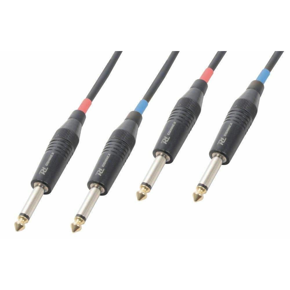 PD Connex Jack kabel - 2x 6.3mm mono naar 6.3mm mono - 5 meter