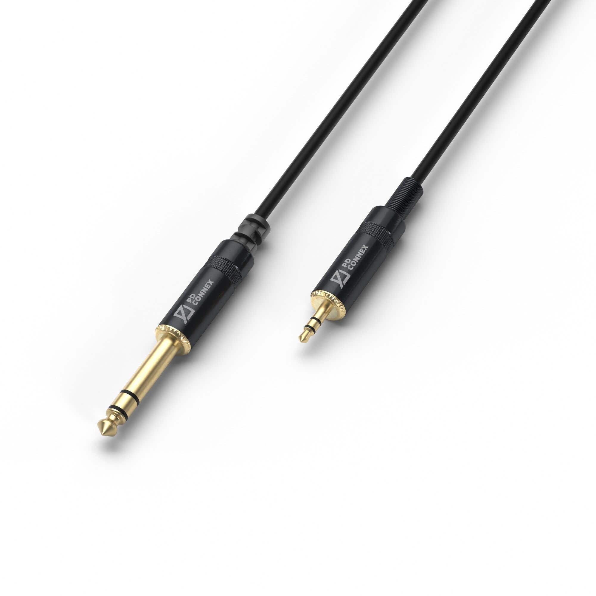 PD Connex 3.5 mm stereo Jack naar 6.3 mm stereo Jack kabel - 1.5 meter