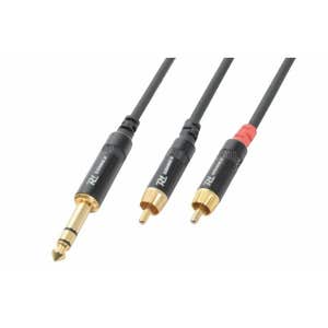 PD Connex 6.3mm stereo Jack naar RCA male kabel - 1.5 meter