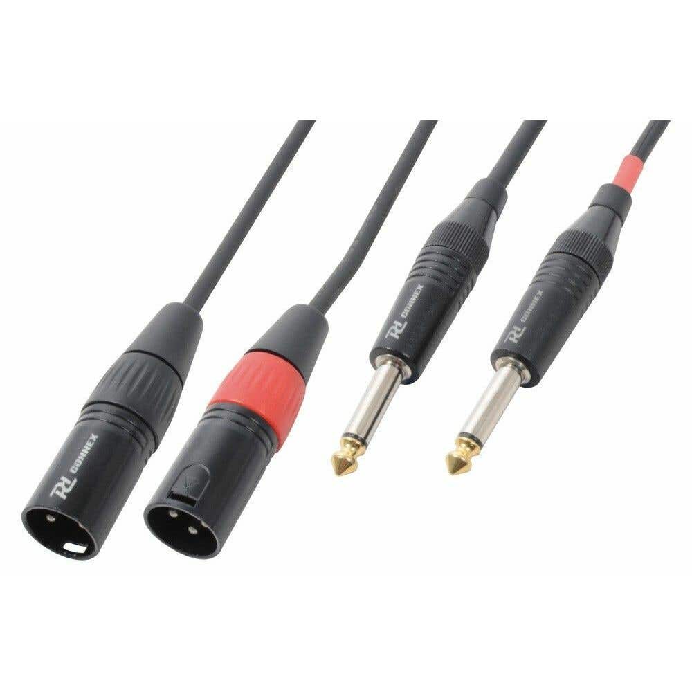 PD Connex 2x XLR Male naar 6.3mm mono Jack kabel - 1.5 meter