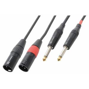 PD Connex 2x XLR Male naar 6.3mm mono Jack kabel - 6 meter