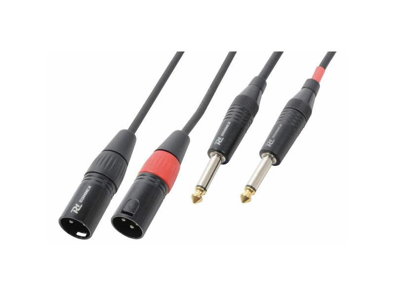 PD Connex XLR Male - 6.3mm Mono jack kabel 8 meter PD Connex XLR Male - 6.3mm Mono jack kabel 8 meter