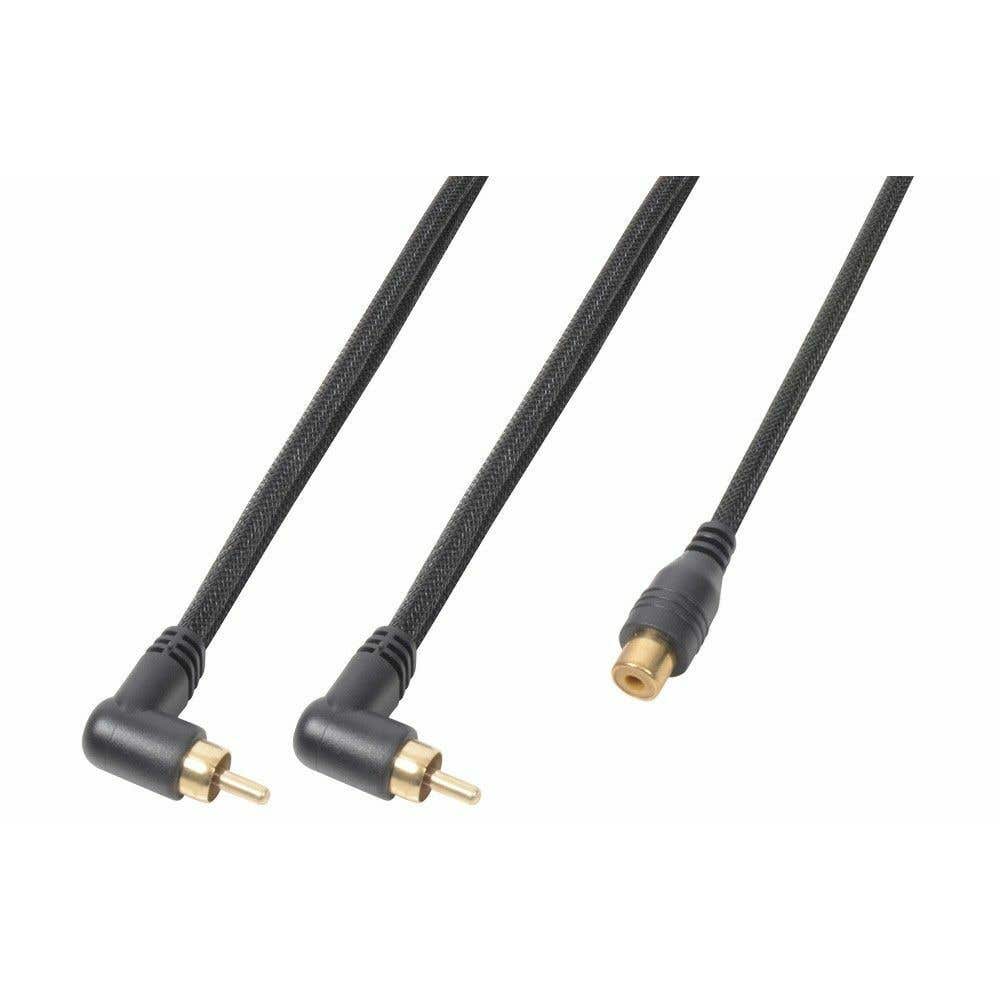PD Connex RCA kabel: 2x RCA Male naar 1x RCA Female - 30cm