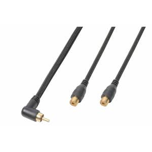 PD Connex RCA kabel: 1x RCA Male naar 2x RCA Female - 30cm