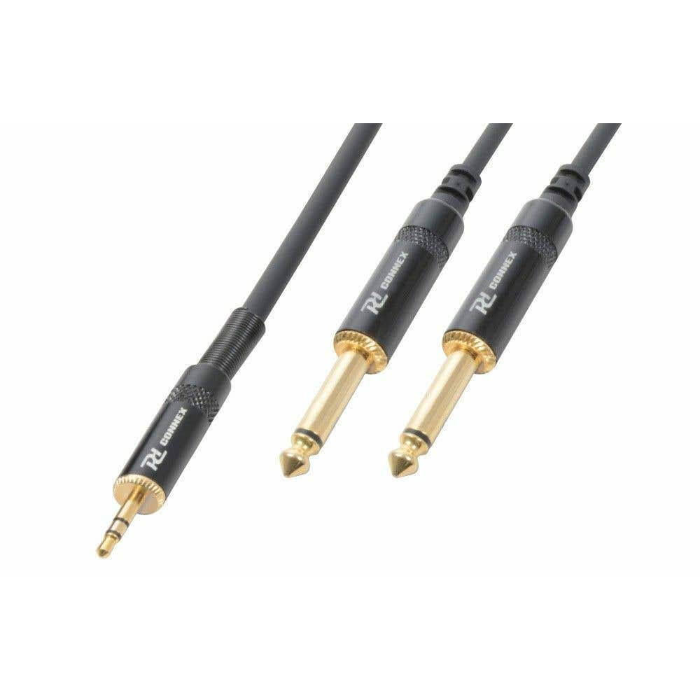PD Connex stereo Jack (3.5mm) naar 2x mono Jack (6.3mm) - 3 meter