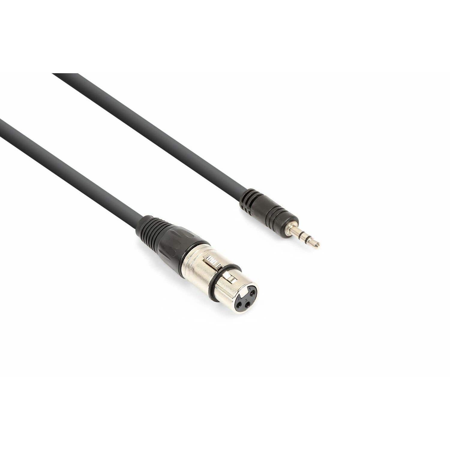 Vonyx audio kabel: XLR Female naar 3.5mm stereo Jack - 0.5 meter