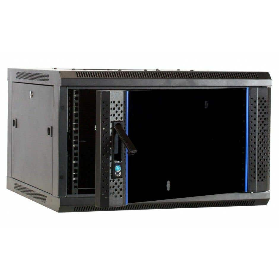 Patchkast - Diepe 19 inch serverkast met glazen deur - 6U - 50cm diep