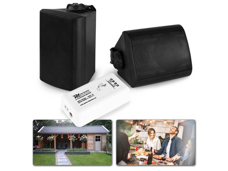 Power Dynamics 8x plafond speakers & versterker - 4-zone - 400W | Audio Power Dynamics 8x plafond speakers & versterker - 4-zone - 400W | Audio
