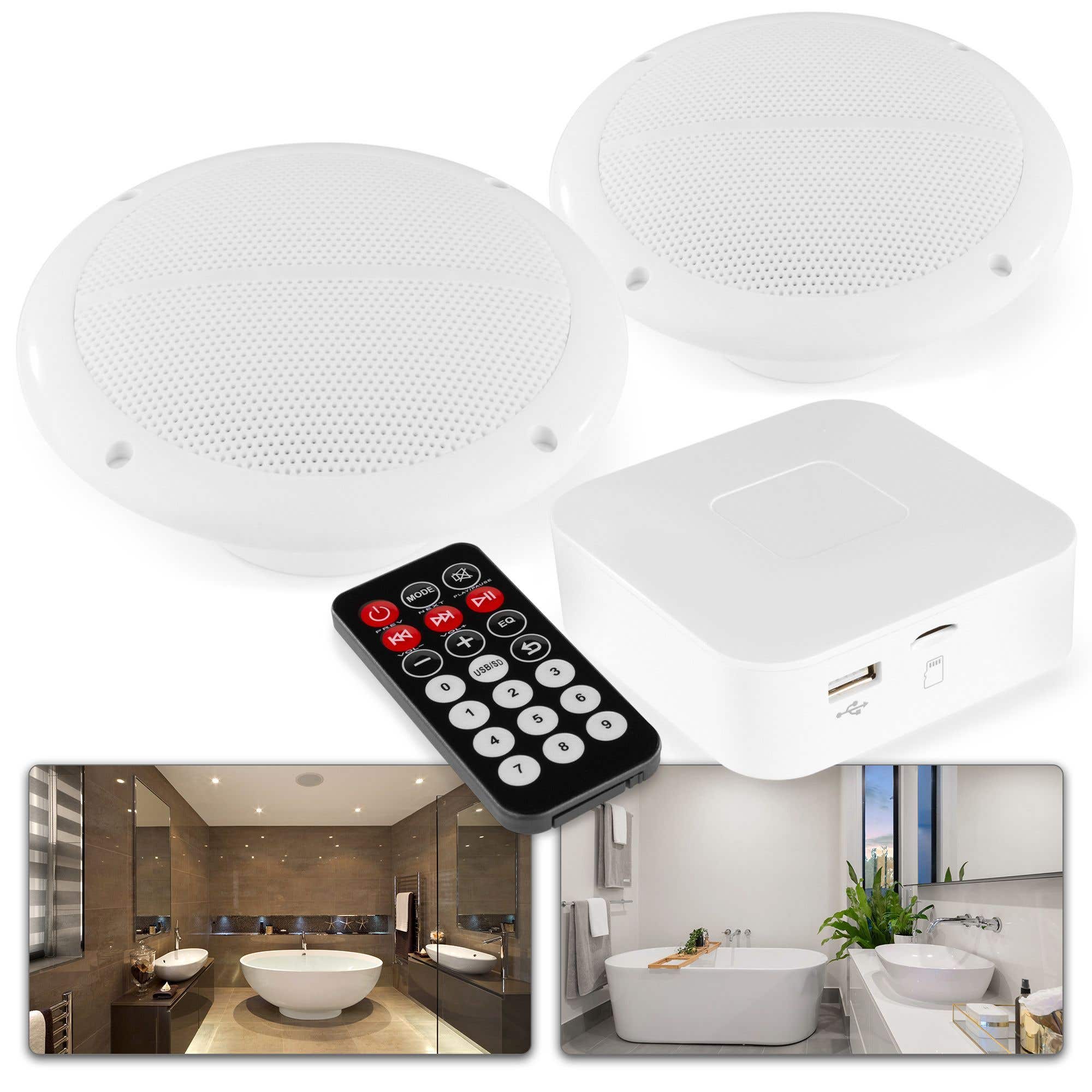 Power Dynamics BT20 badkamer speakers en versterker met Bluetooth - Inbouw - 80W