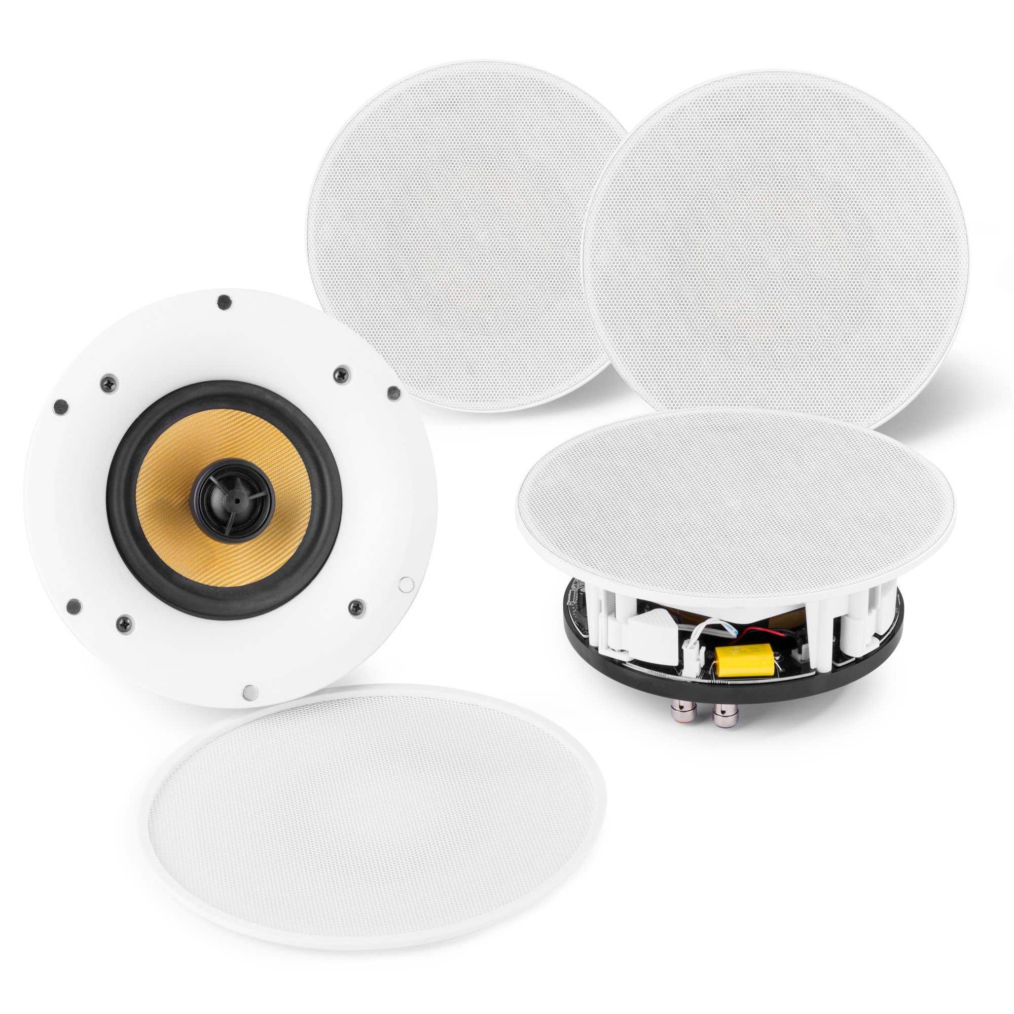 Power Dynamics WCS50 plafond speakers met WiFi en Bluetooth - 2 sets van 2 speakers - 400W - Wit