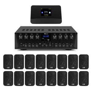 Power Dynamics multiroom geluidsinstallatie - Met 8-zone versterker, 16 speakers en DAB tuner