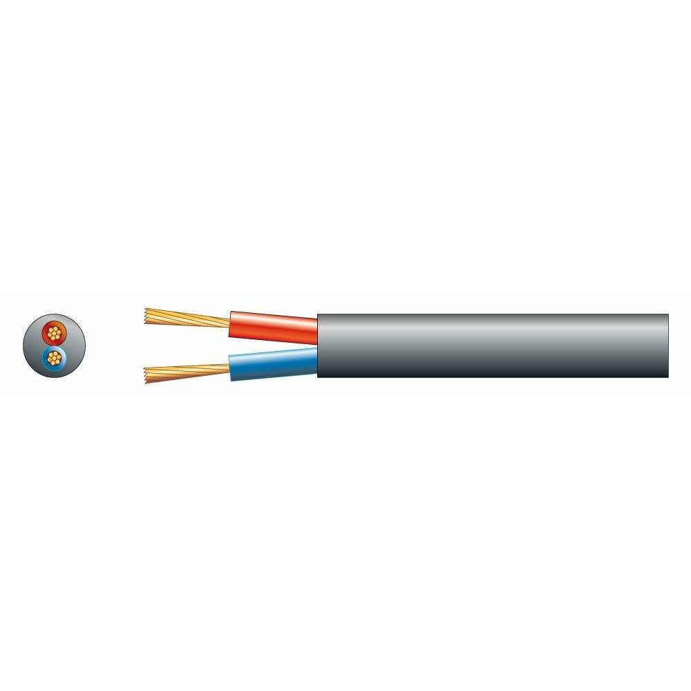 SkyTronic 100V luidsprekerkabel: 2x 2.5mm 25A - 100 meter rol - Zwart