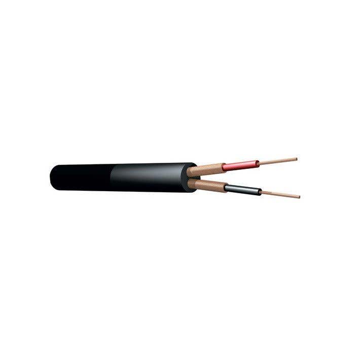 PD Connex microfoonkabel: 7mm - 2-aderig - 100 meter rol - Zwart