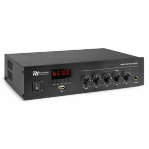 Power Dynamics PDM25 100V versterker met Bluetooth, mp3 & FM radio - 25W - Zwart