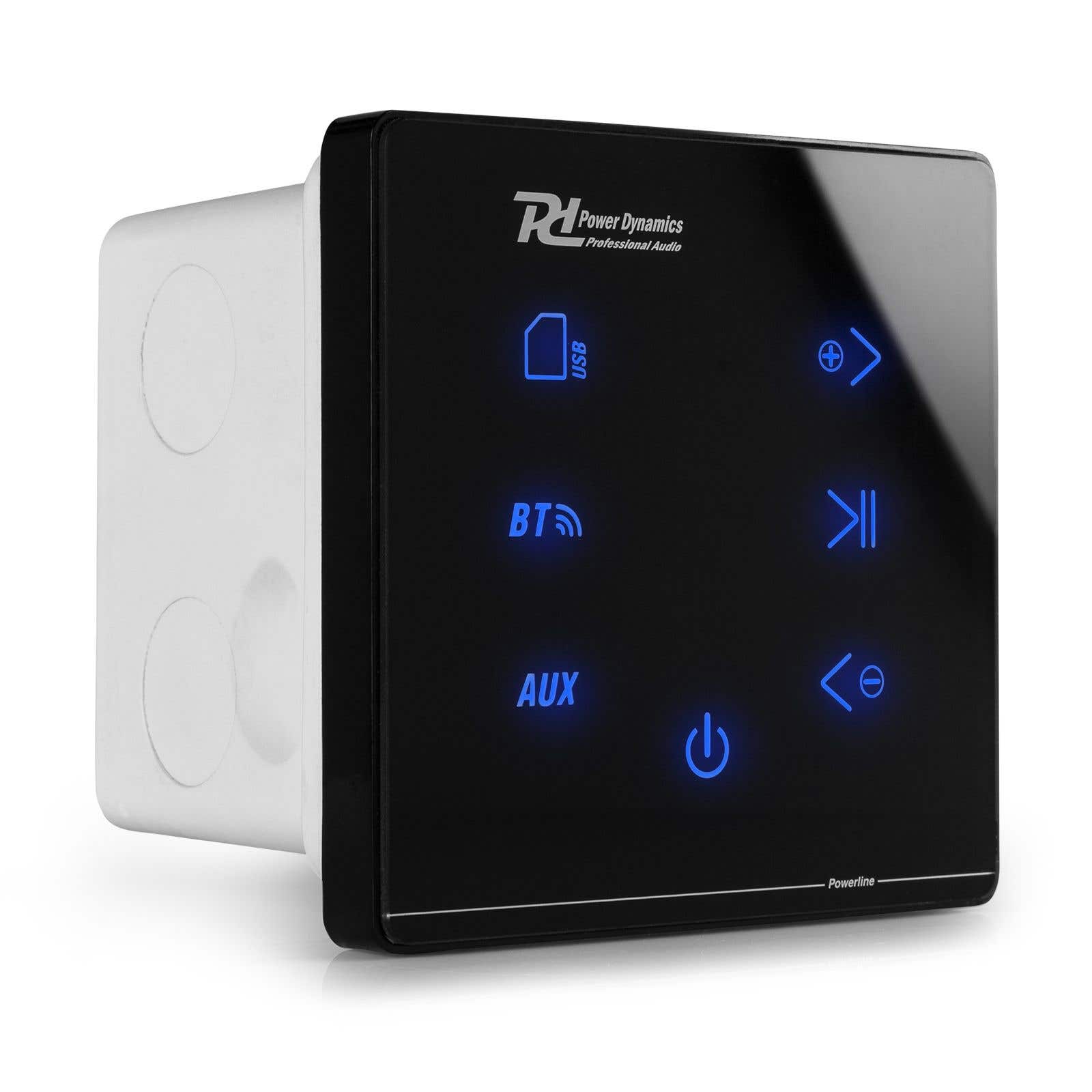 Power Dynamics A100B Geavanceerde Inbouw Versterker met Bluetooth, MP3 en Radio - Zwart