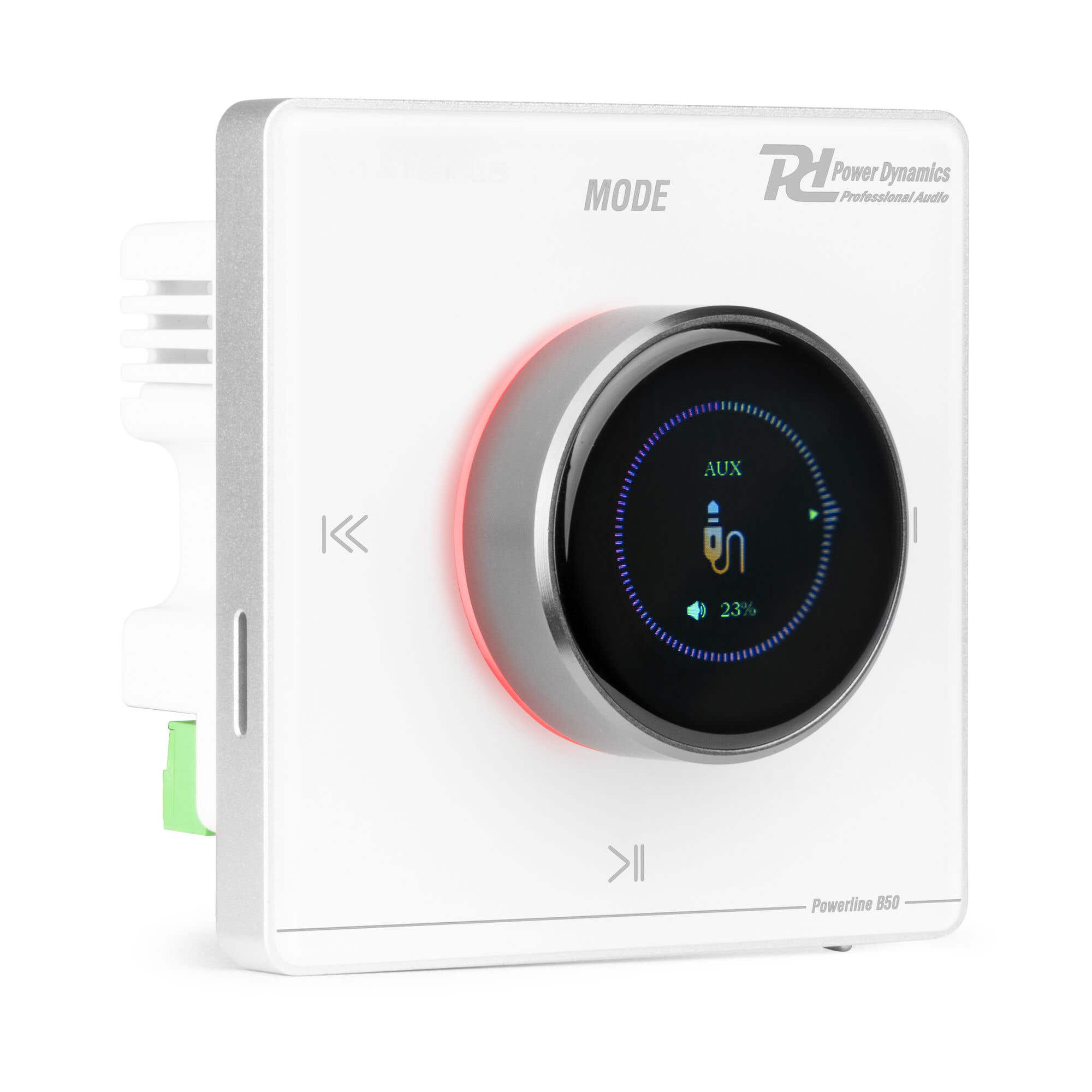 Power Dynamics Powerline B50W inbouw versterker met Bluetooth - Touch paneel - 2x 25W - Wit