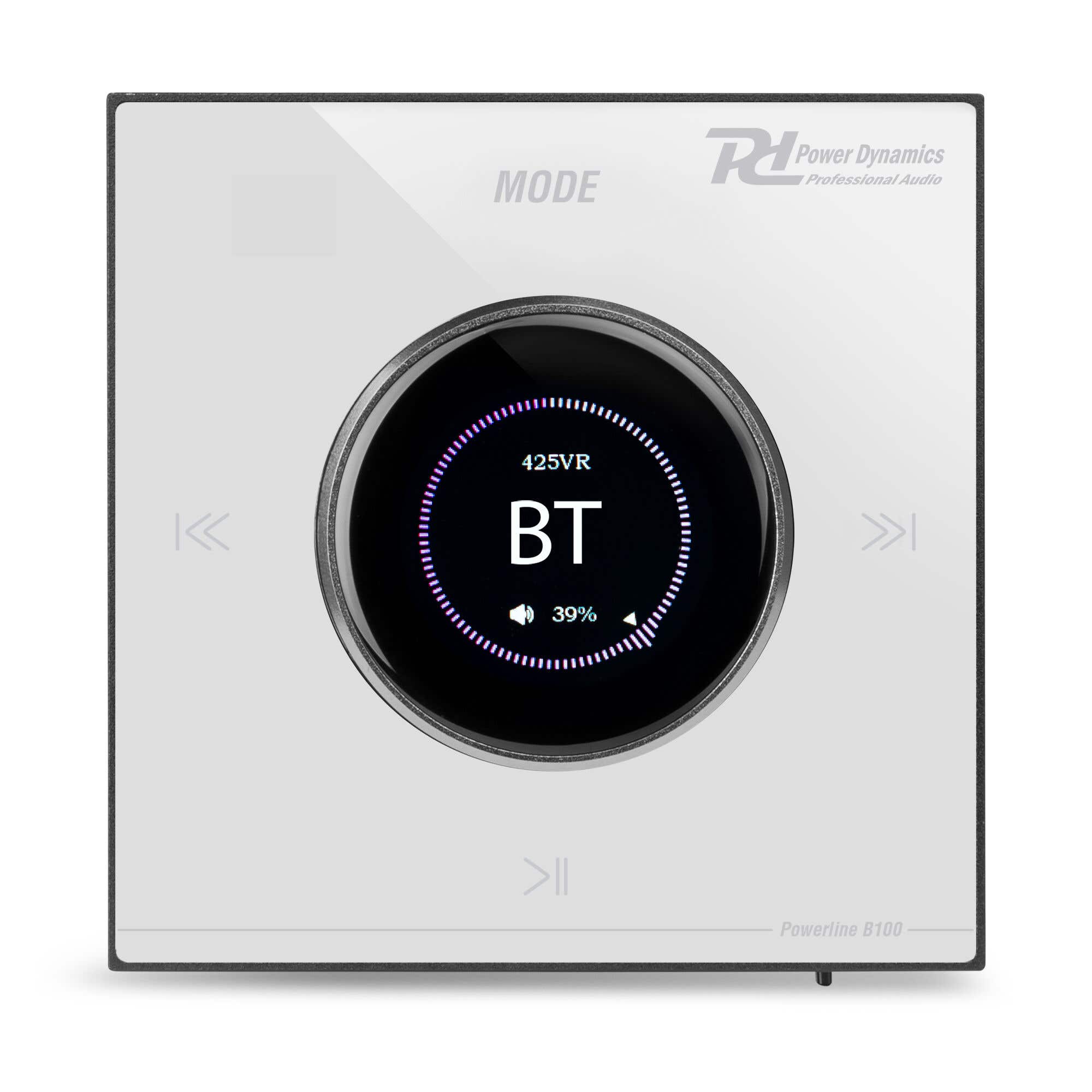 Power Dynamics Powerline B100W inbouw versterker met Bluetooth - Touch paneel - 4x 25W - Wit