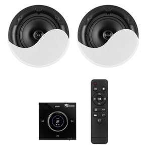 Retourdeal - Power Dynamics Powerline B50BSet met inbouw versterker en 2x plafondspeaker met Bluetooth - 6.5 inch