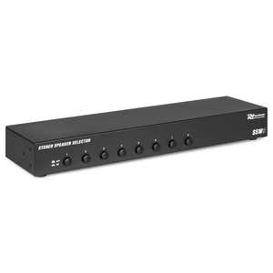 Power Dynamics SSW8 speaker selector voor 8 luidsprekers - 100W per kanaal - 19 inch