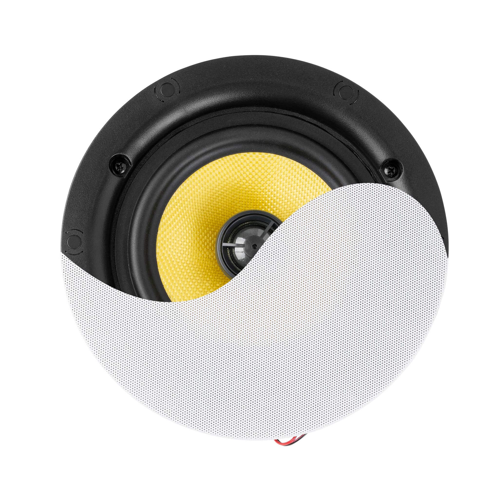 Retourdeal - Power Dynamics KVCS6 plafond speaker - IP44 inbouw speaker - Buitenspeaker - 6.5 inch - Wit