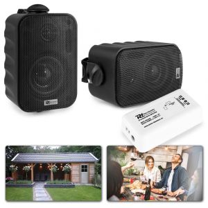 Bluetooth speakerset opbouw 3" voor tuin en terras - Zwart